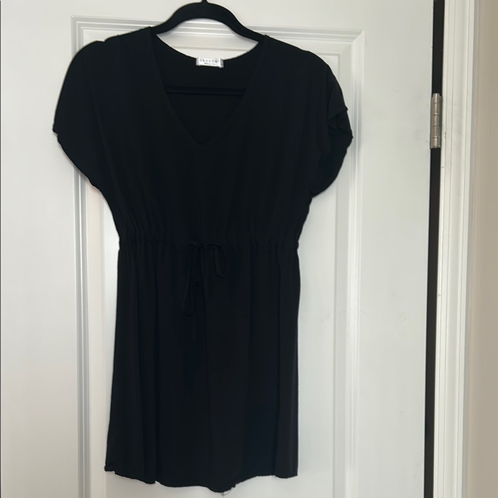 Elegant Black V-Neck Dress